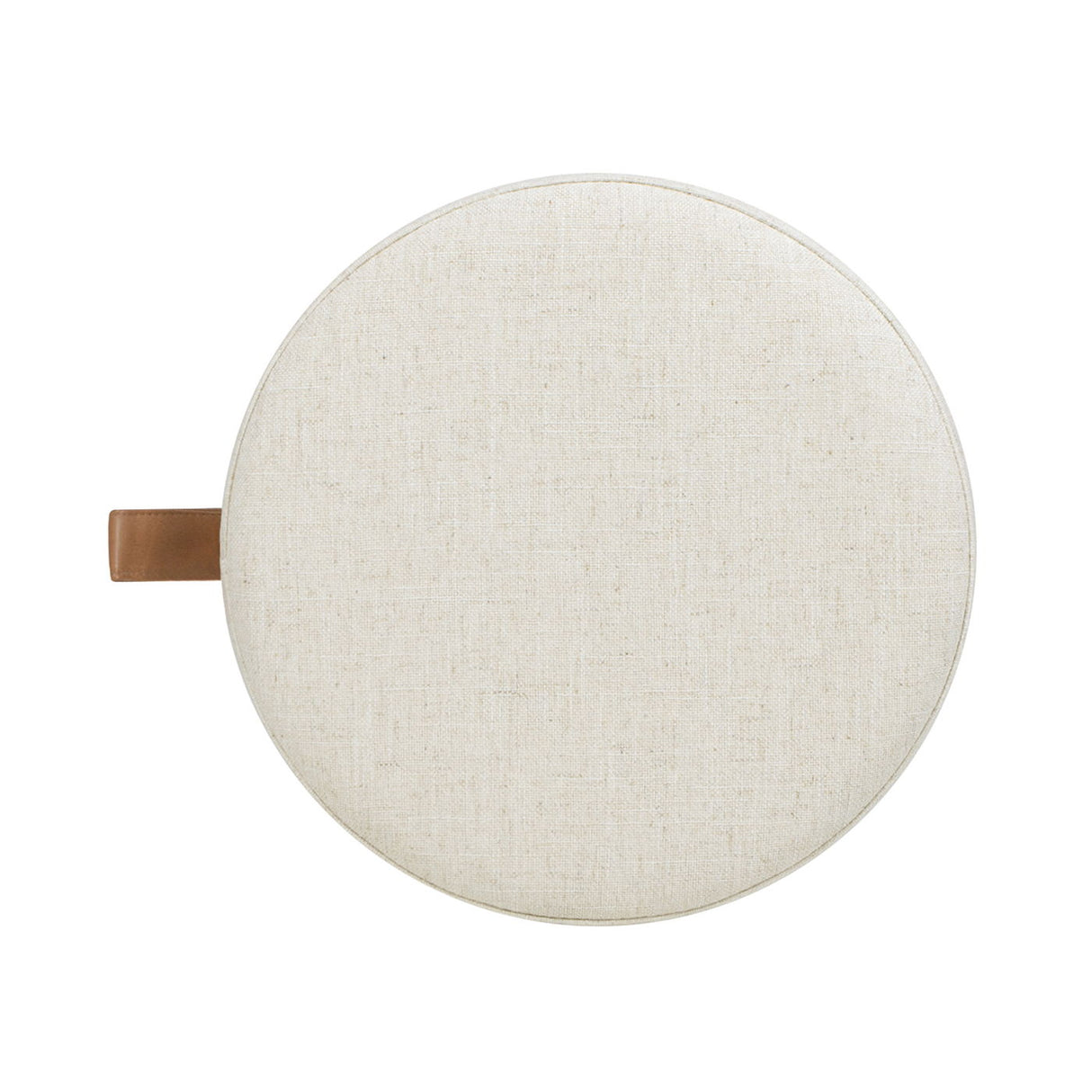 Brandy - Round Upholstered Storage Ottoman With Leather Accent by Jennifer Taylor Home | Bel Furniture