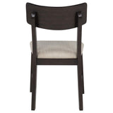 Catley - 5 Piece Round Drop Leaf Dining Table Set - Dark Coffee