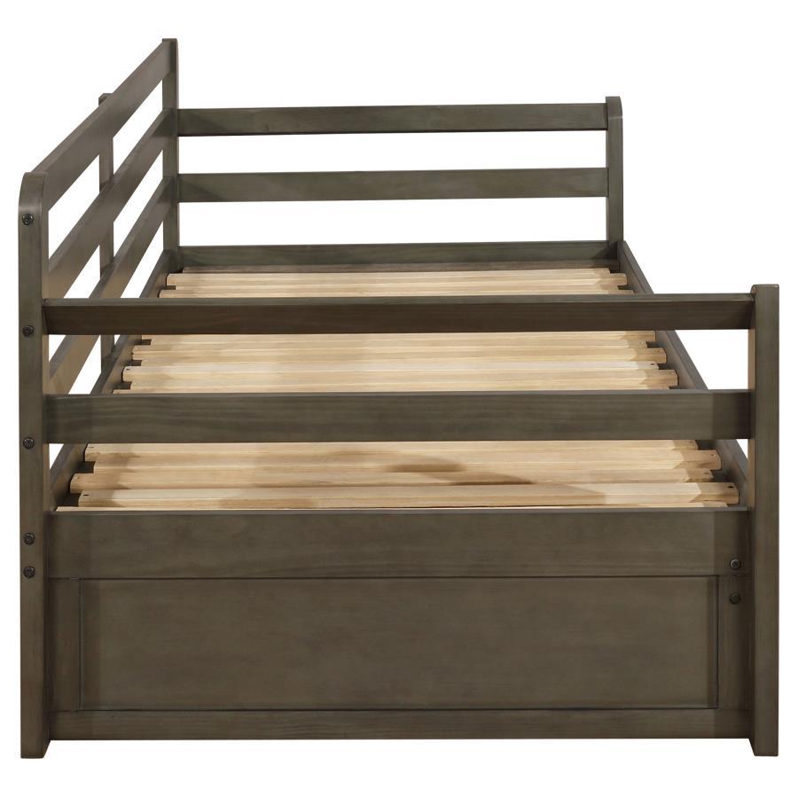 Sorrento - 2-Drawer Twin Long Daybed With Extension Trundle - Gray by CoasterEssence | Bel Furniture