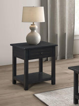 Payne - 1 Drawers Wood End Table with Shelf by Coaster Fine Furniture | Bel Furniture