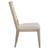Trofello - Cushioned Dining Side Chair (Set of 2) - White Washed by Coaster Fine Furniture | Bel Furniture