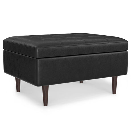 Shay - Large Square Coffee Table Storage Ottoman Mid-Century Style - view 58