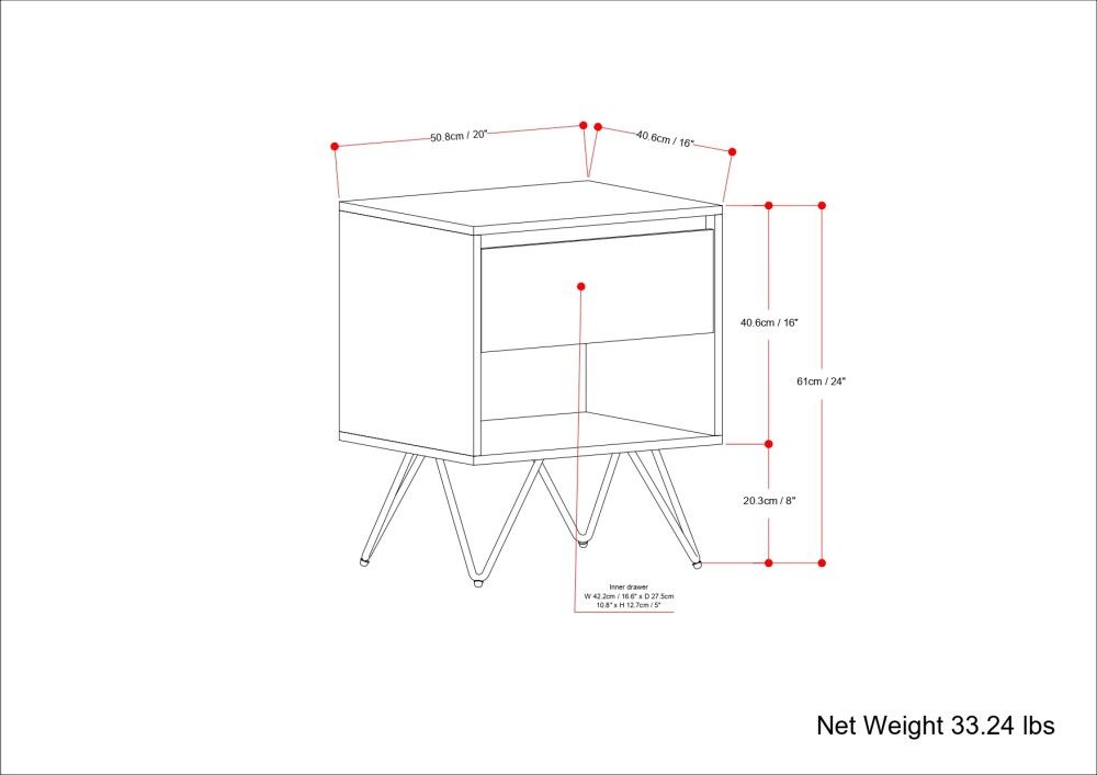 Hunter - Nightstand - Natural