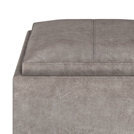 Rockwood - Upholstered Cube Storage Ottoman With Tray - view 62