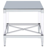 Lindley - Square Tempered Mirror Acrylic Table