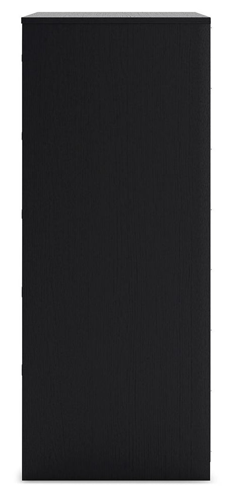 Finch - Five Drawer Chest - 46" Height - Black - view 9