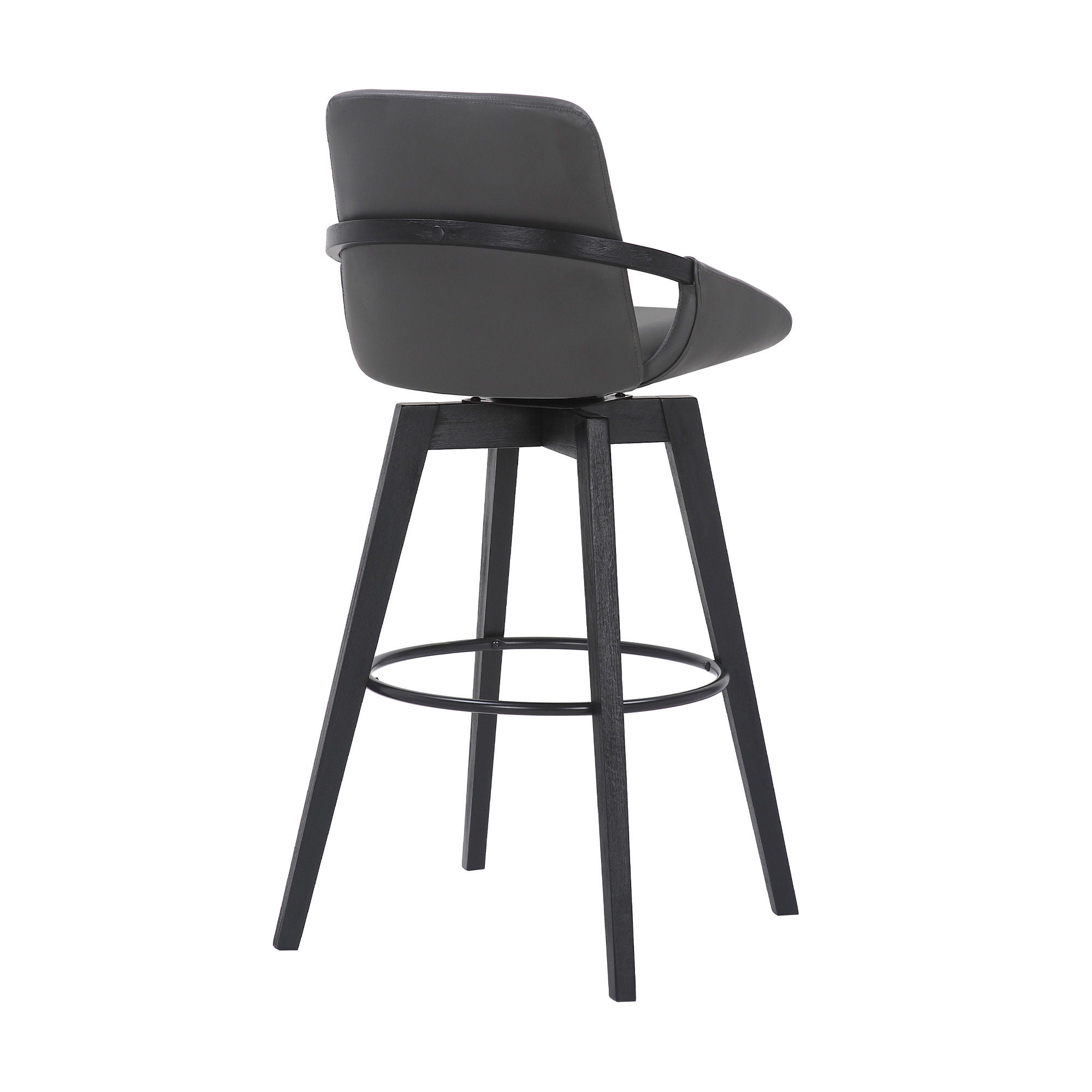 42" Swivel, Bar Height Bar Chair - Gray / Black