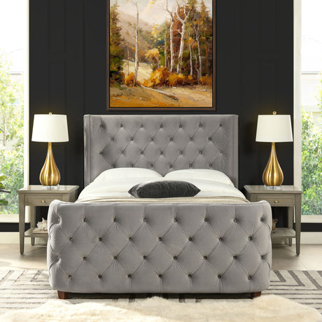 Brooklyn - Tufted Panel Bed Headboard And Footboard Set by Jennifer Taylor Home | Bel Furniture