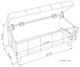 Dover - Upholstered Storage Ottoman Bench