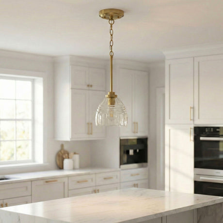 Ember - 3 Candle Lights Chain Pendant - Clear / Gold - view 9