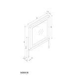 Beverly - Large Scale Wall Mirror For Dresser, Rounded Edges - Black White