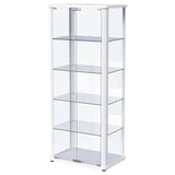 Aero - 5-Shelf Display Curio Cabinet With Led Lighting by Coaster Fine Furniture | Bel Furniture