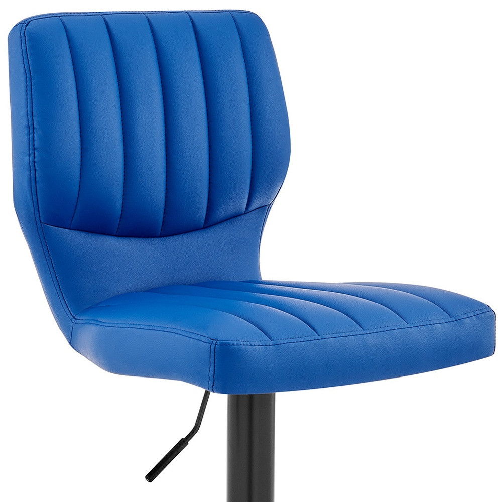 Swivel Adjustable Height Bar Chair - Blue / Black