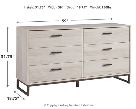 Socalle - Six Drawer Dresser - view 17