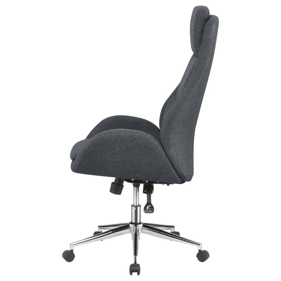 Cruz - Upholstered Adjustable Home Office Desk Chair - Gray