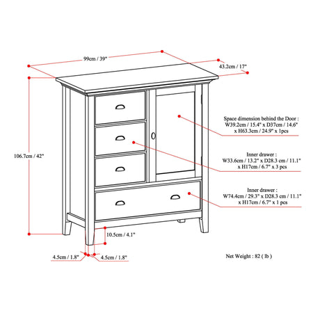 Redmond - Handcrafted Medium Storage Cabinet - view 20