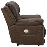 Dunleith - Chocolate - Zero Wall Recliner w/PWR HDRST by Signature Design by Ashley® | Bel Furniture
