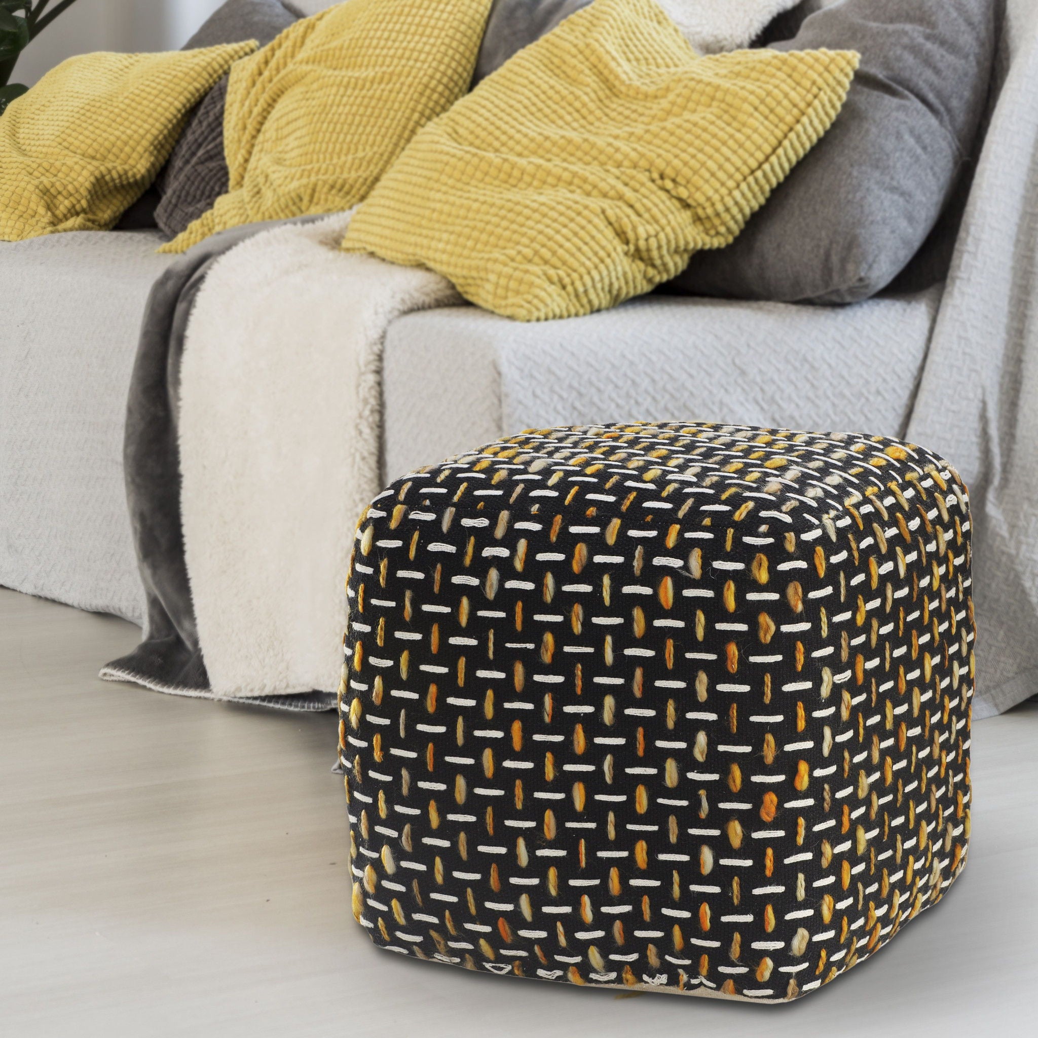 Ottoman Polyester - Black