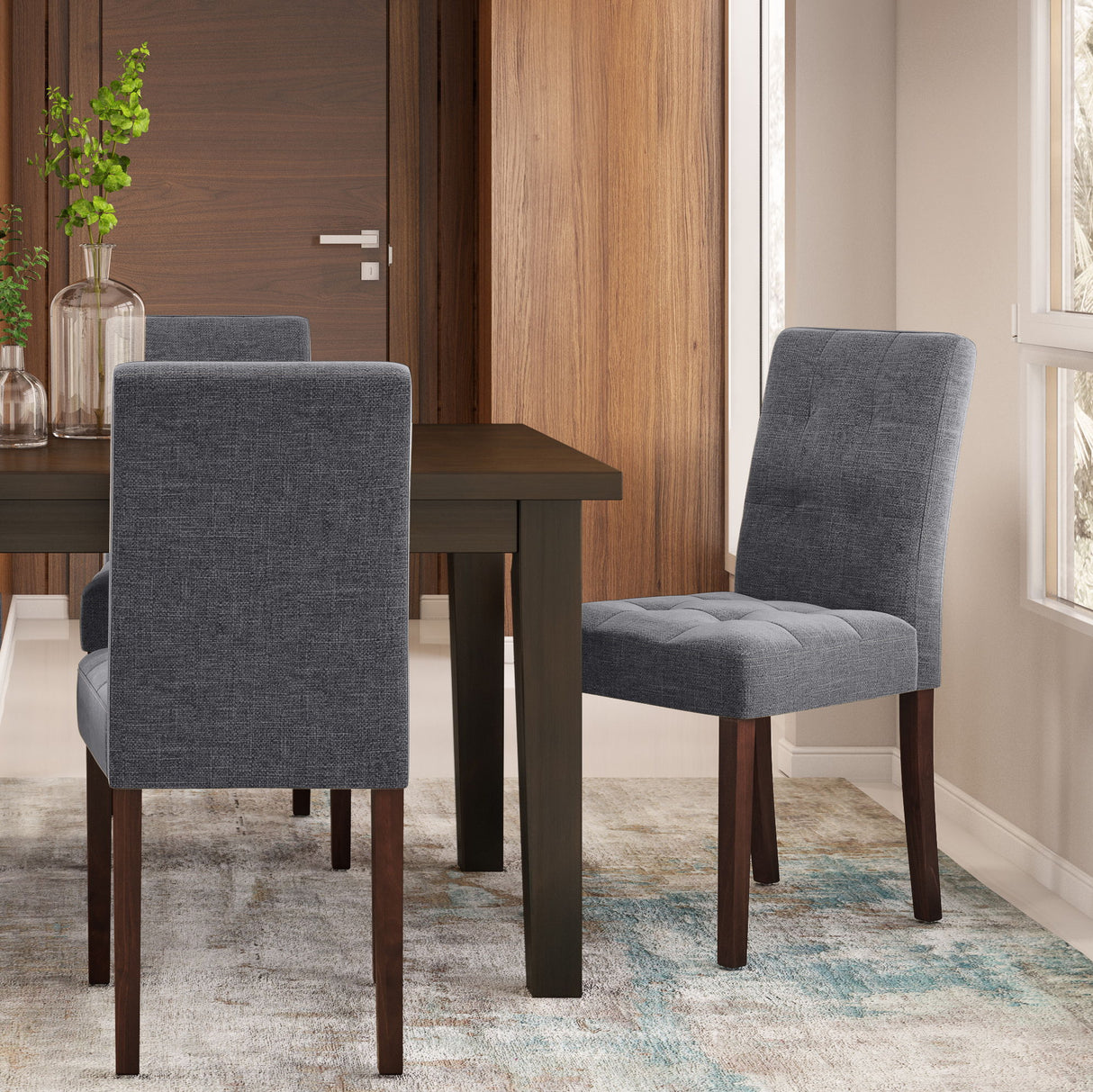 Andover - Parson Dining Chair, Upholstered (Set of 2) by Simpli-Home | Bel Furniture