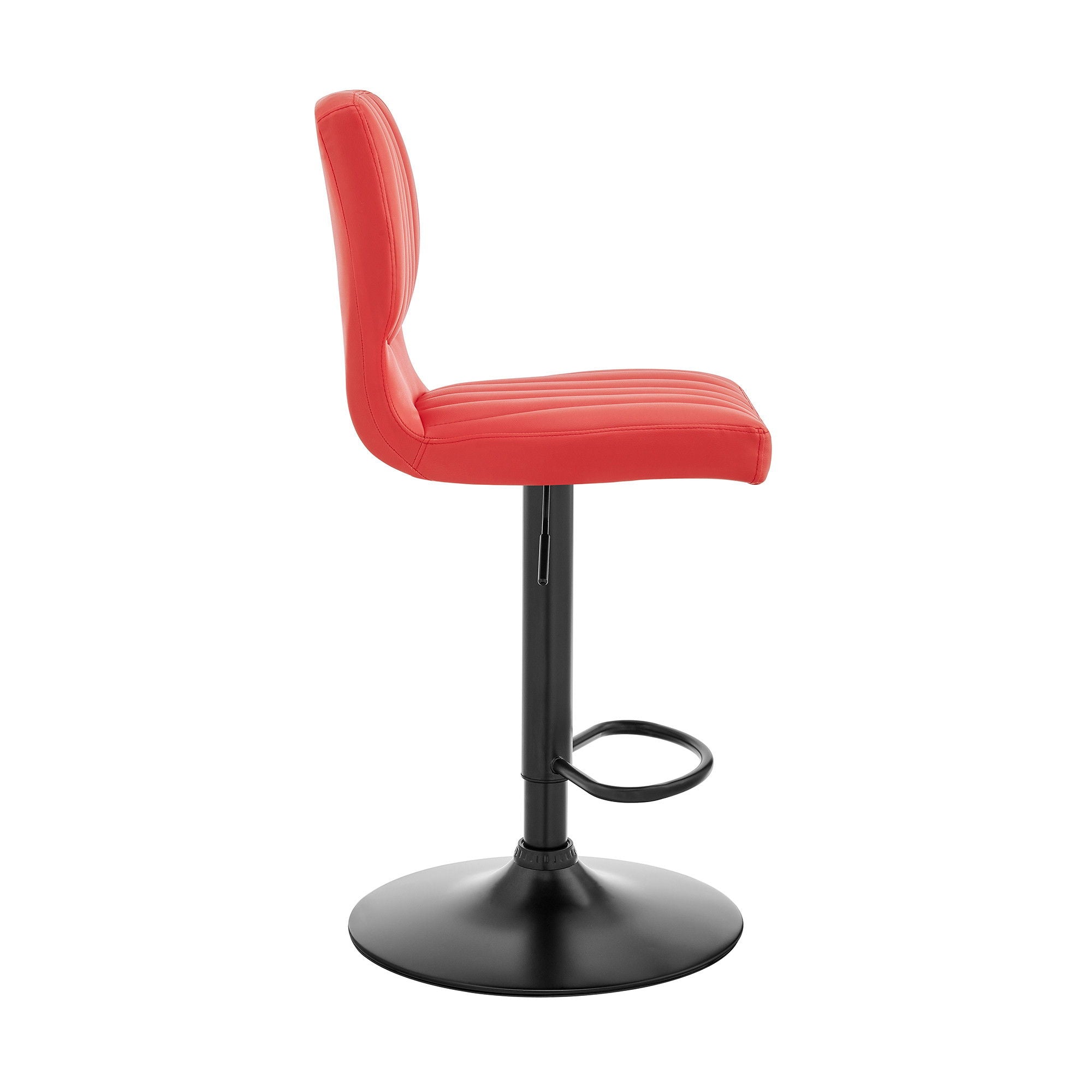 Swivel Adjustable Height Bar Chair - Red / Black