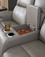 5Z-Comfort - Relaxation - Power Reclining Loveseat with Console / Adj Headrest by Signature Design by Ashley® | Bel Furniture