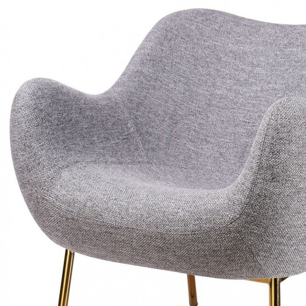 Plush Comfy Accent Chair - Gray / Gold