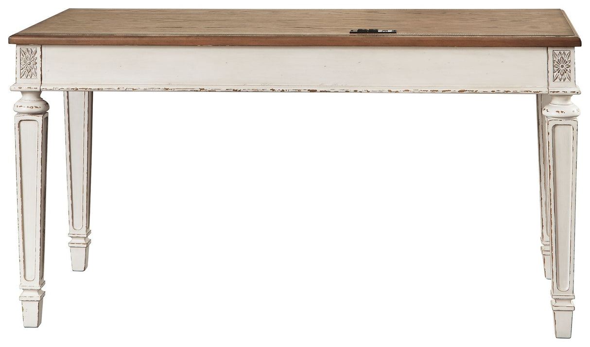 Realyn - Light Brown - Home Office Desk by Signature Design by Ashley® | Bel Furniture