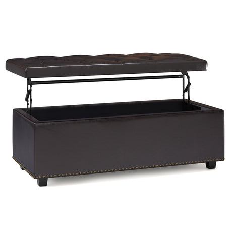 Hamilton - Upholstered Lift Top Rectangular Storage Ottoman - view 17