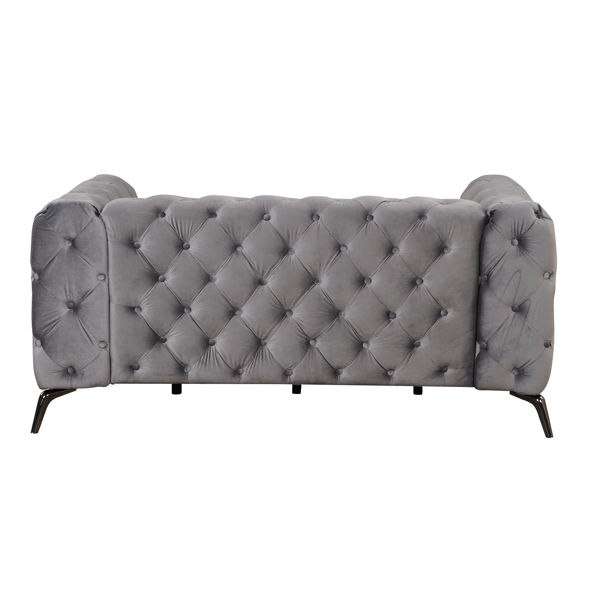 Velvet Upholstered Loveseat Sofa, Modern Loveseat Sofa With Button Tufted Back, 2 Person Loveseat Sofa Couch For Living Room, Bedroom, Or Small Space