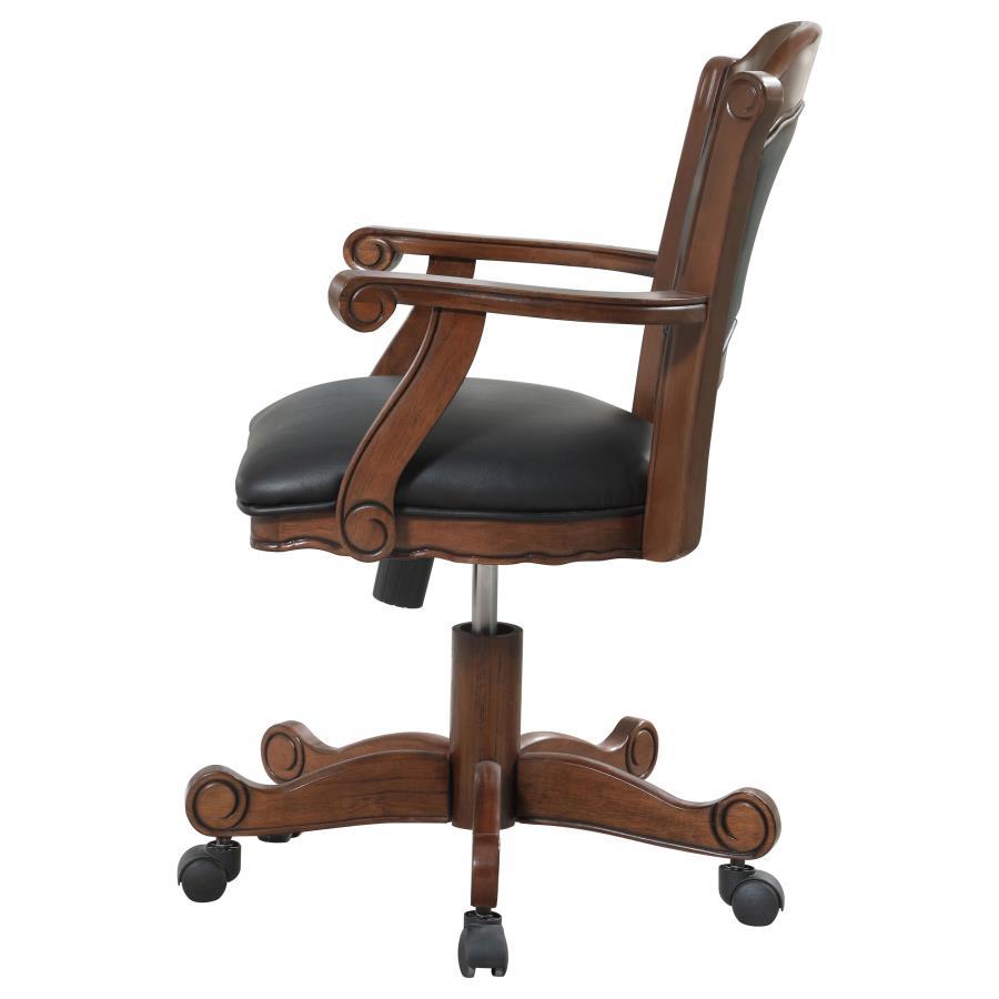 Turk - Upholstered Swivel Dining And Game Chair - Tobacco