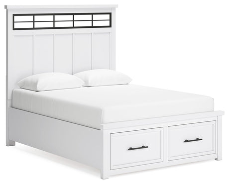 Ashbryn - Panel Storage Bed White by Benchcraft® | Bel Furniture