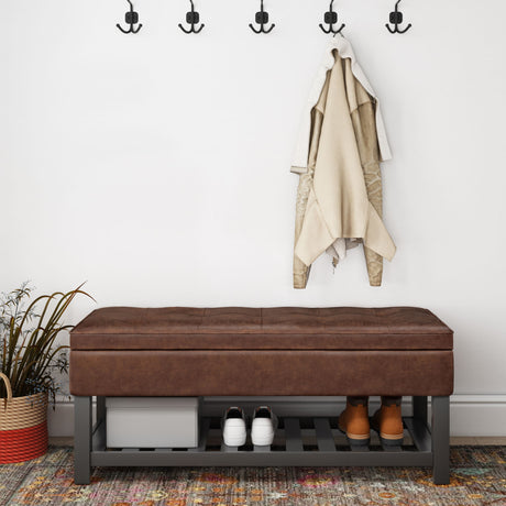 Cosmopolitan - Storage Ottoman Bench With Open Bottom - view 46