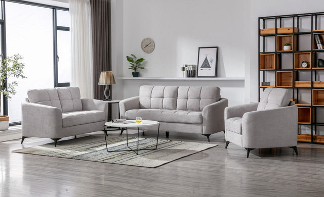 Callie - Woven Fabric Living Room Set by Lilola Home | Bel Furniture