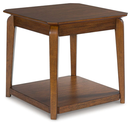 Trenmour - Medium Brown - Square End Table by Signature Design by Ashley® | Bel Furniture