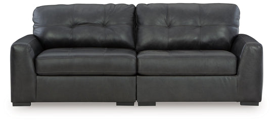 Brindley Pier - Sectional Black 2-Piece Sectional Loveseat by Signature Design by Ashley® | Bel Furniture