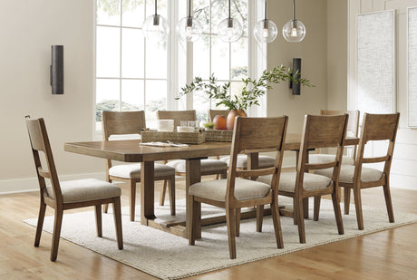 Cabalynn - Dining Room Set Light Brown 9 Pc. Table, 8 Chairs by Signature Design by Ashley® | Bel Furniture