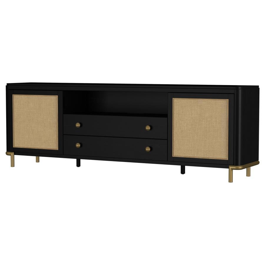 Arini - Rattan Cane 2-Door TV Stand Media Console by Coaster Fine Furniture | Bel Furniture