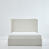 Carmen - Minimalist Upholstered Wingback Bed Frame With High Headboard