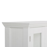 Acadian - Double Door Wall Cabinet - Pure White by Simpli-Home | Bel Furniture