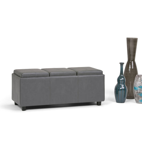 Avalon - Upholstered Storage Ottoman by Simpli-Home | Bel Furniture