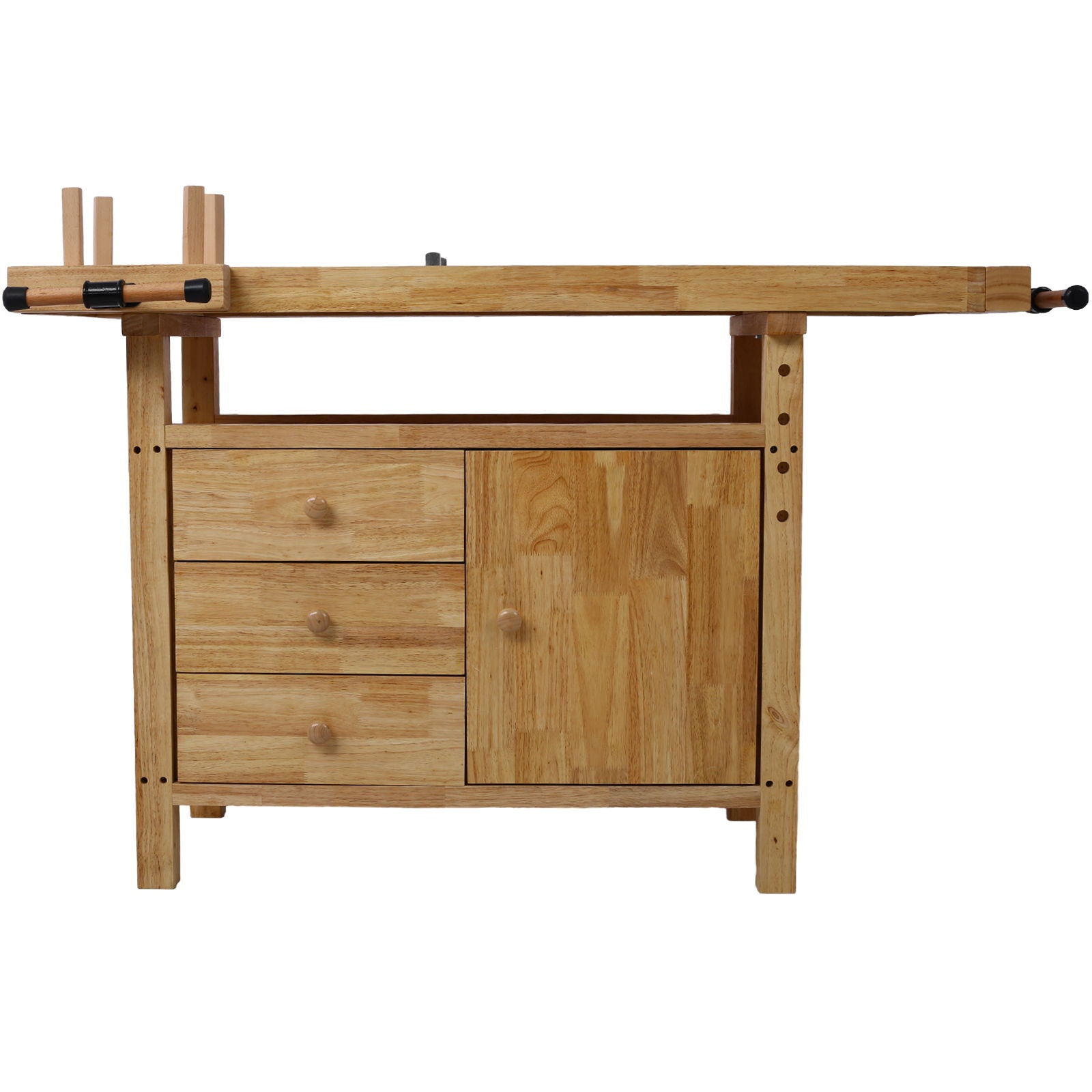 Wood Workbench For Garage Workshop And Home - Natural