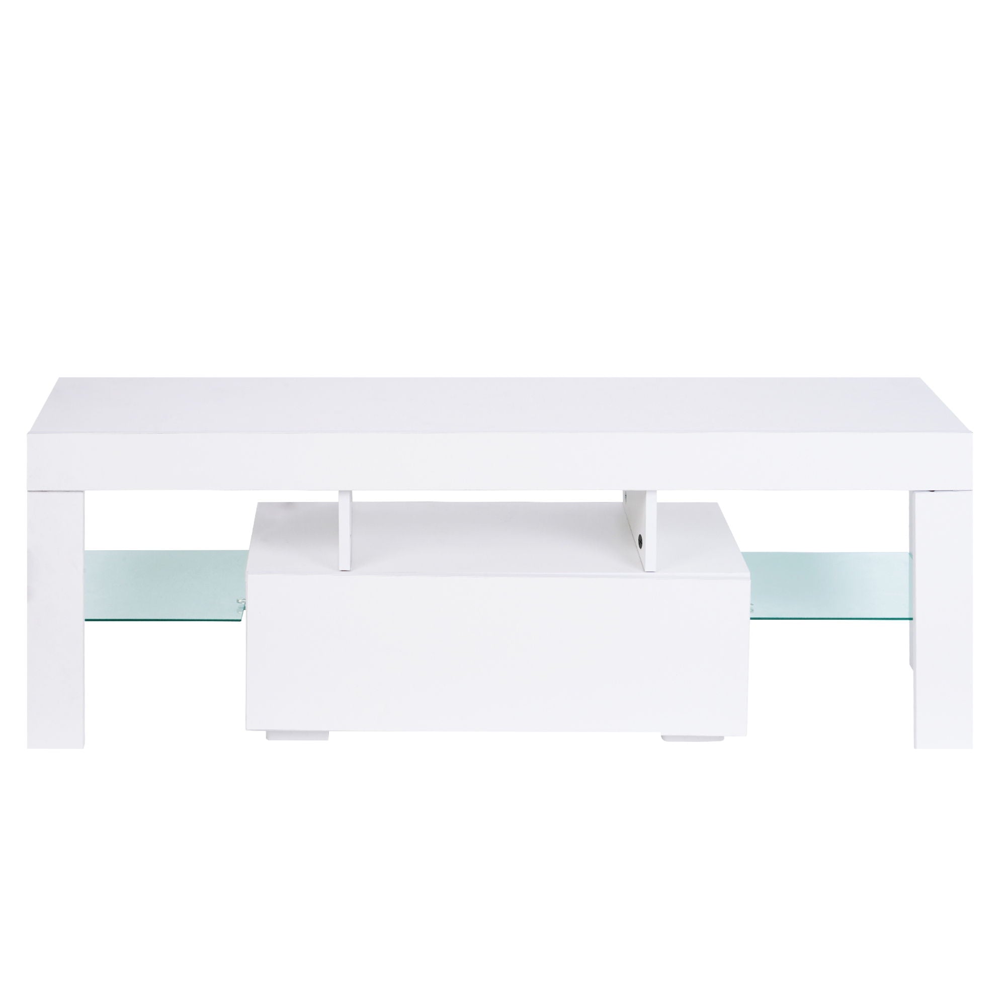 TV Stand With Storage 43" LED Modern TV Media Console Entertainment Center With Drawer TV Cabinet For Living Room Bedroom - White