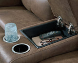 Beckley Place - Power Reclining Loveseat With Console / Adjustable Headrest - Earth