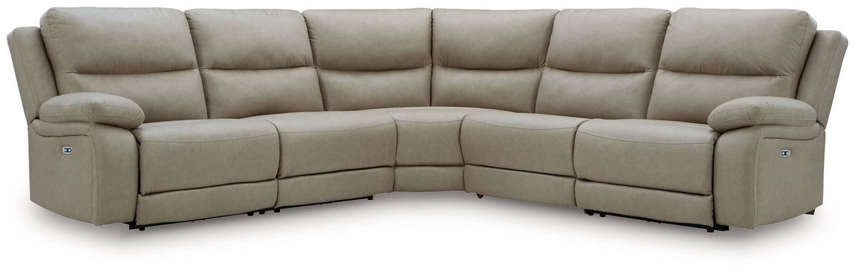 Narwhal Place - Reclining Sectional Beige 5 Pc. Power Reclining Sectional by Signature Design by Ashley® | Bel Furniture
