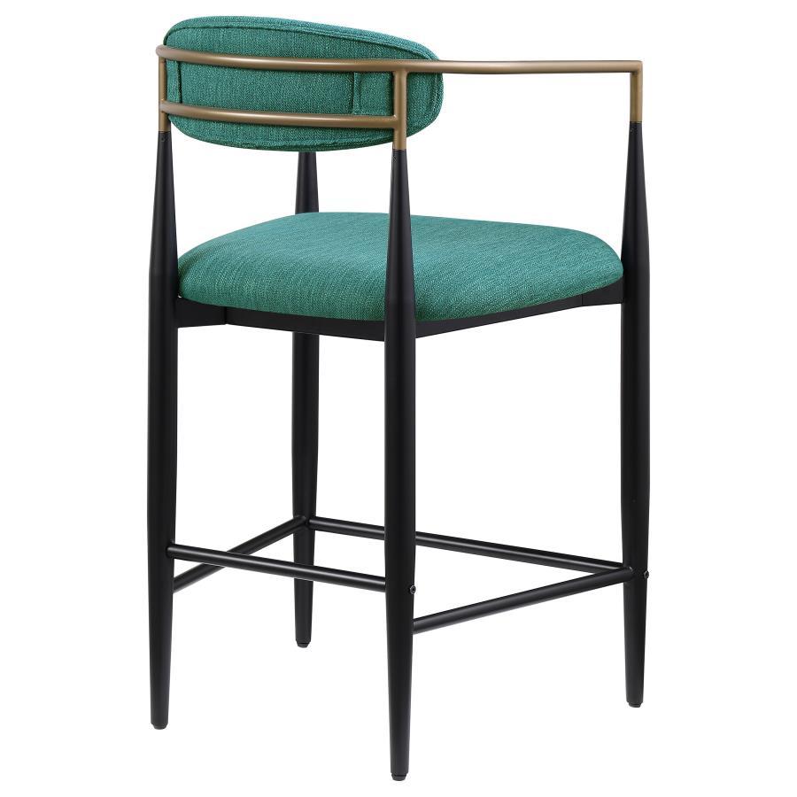 Tina - Metal Counter Height Bar Stool With Upholstered Back And Seat (Set of 2) by Coaster Fine Furniture | Bel Furniture