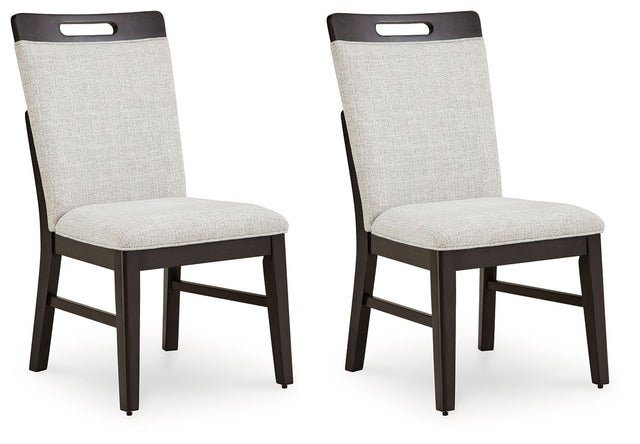 Neymorton - Light Gray / Brown - Dining Upholstered Side Chair (Set of 2) by Signature Design by Ashley® | Bel Furniture