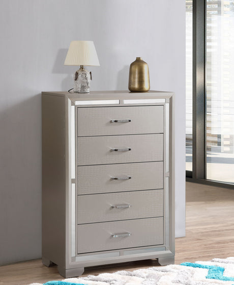 Alana - Chest - Silver Champagne by Glory Furniture | Bel Furniture