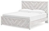 Cayboni - King Panel Bed - Whitewash