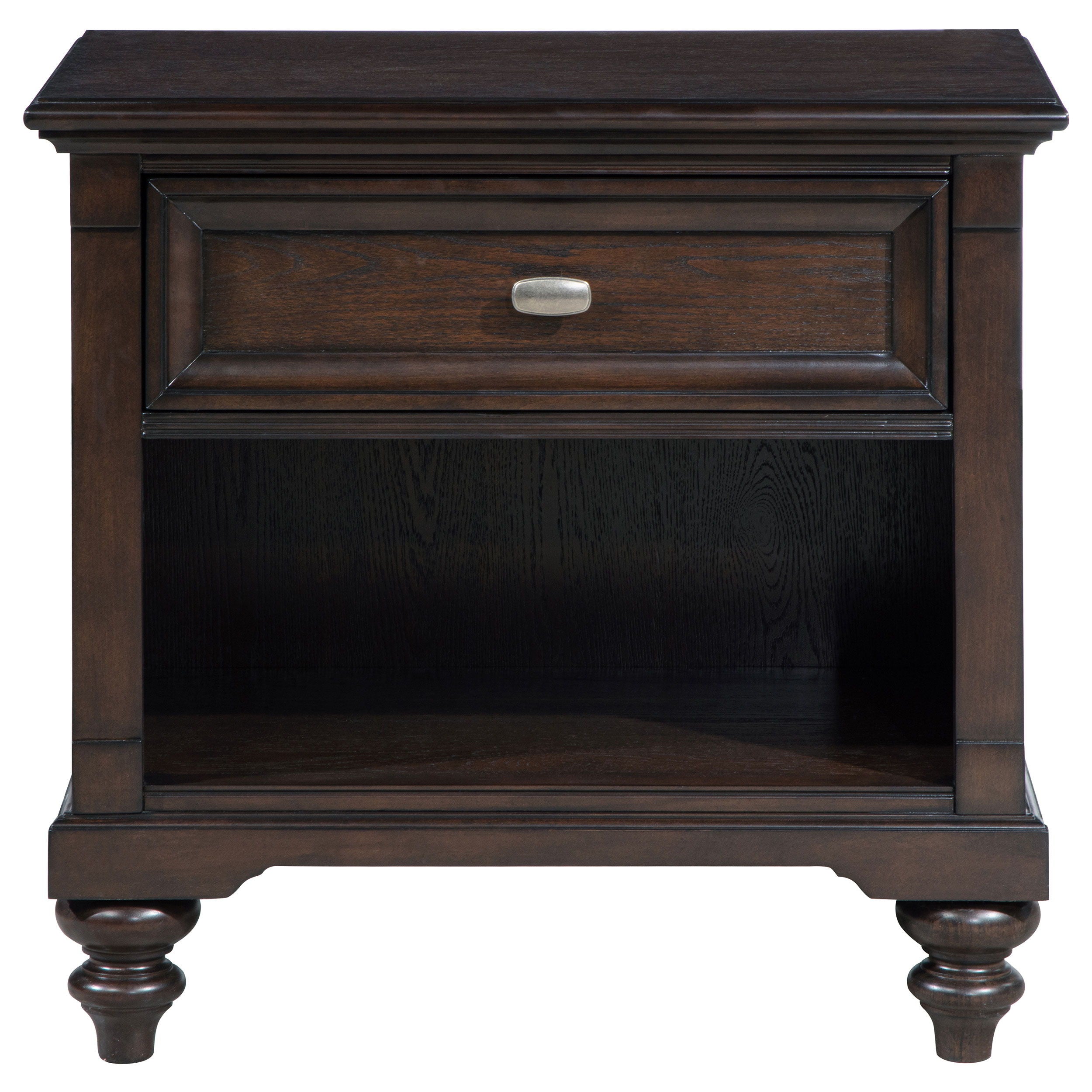 Andover - 1-Drawer Nightstand Bedside Table - Dark Oak