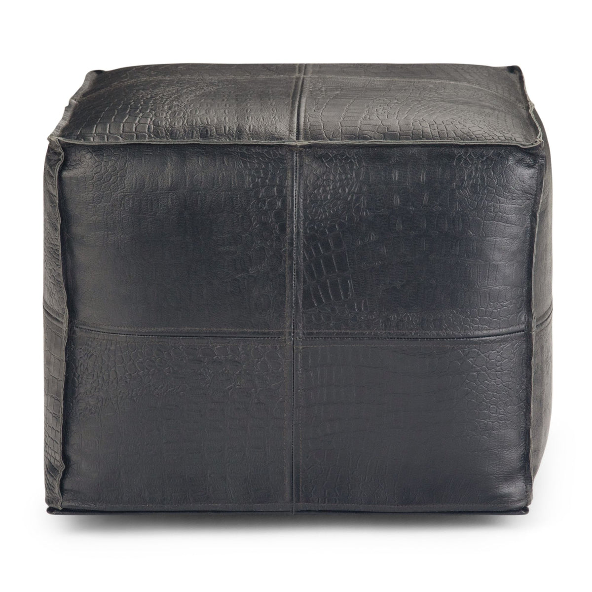 Bowen Square Pouf Black